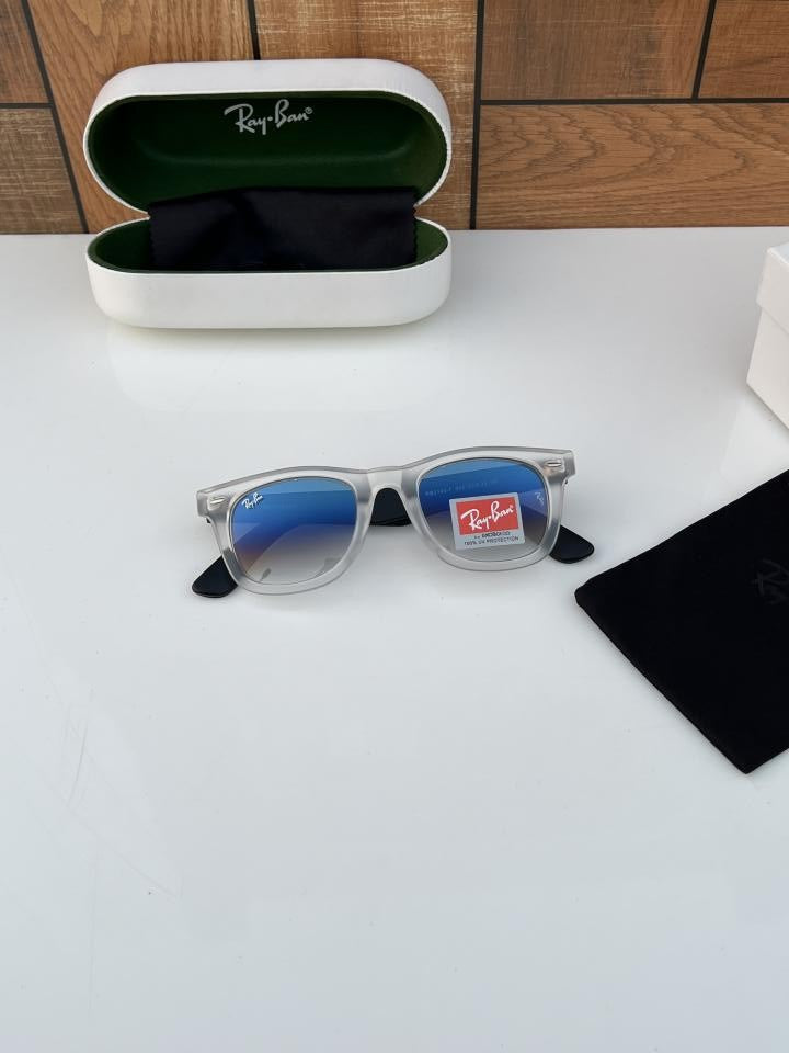 Ray_ban 2140 White Blue Shaded