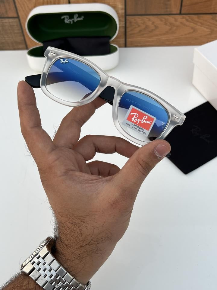 Ray_ban 2140 White Blue Shaded