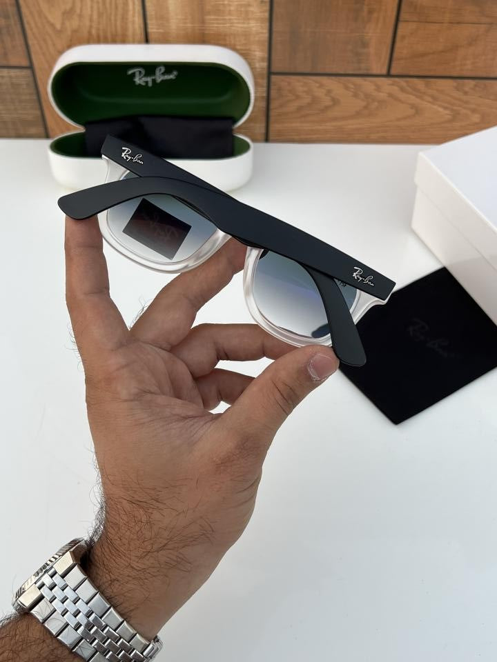 Ray_ban 2140 White Blue Shaded